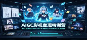 AIGC影视变现特训营:建立导演创作思维,剧本分镜剪辑,AI漫剧成片实操指南-KJ分享