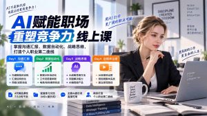 AI职场提效与第二曲线实战课-无水印:学习沟通汇报、数据工作流和战略思维,掌握AI编程做产品及自媒体运营方法-KJ分享