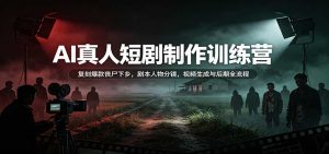 AI真人短剧制作训练营:复刻爆款丧尸下乡,剧本人物分镜,视频生成与后期全流程-KJ分享