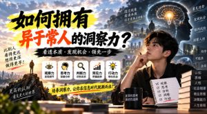 某公众号付费文章:如何拥有异于常人的洞察力?-KJ分享