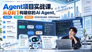Agent项目实战课,从0到1构建你的AI Agent,实战驱动·案例丰富·拒绝空谈,带你真正做出能用、好用的AIAgent-KJ分享