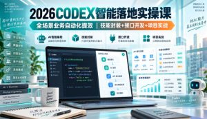 2026Codex智能落地实操课，全场景业务自动化提效，技能封装+接口开发+项目实战-KJ分享