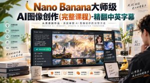 【无水印】Nano Banana大师级AI图像创作(完整课程)-精翻中英字幕-KJ分享