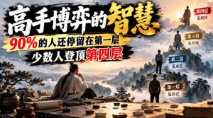 付费文章：高手博弈的智慧，90%的人还停留在第一层，少数人登顶第四层-KJ分享