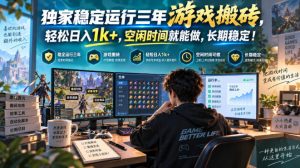 三款AI自动化游戏副业，日入千元，可批量矩阵操作适合新手小白！-KJ分享