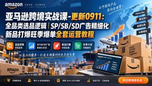 skyla亚马逊跨境实战课-更新0927:全品类选品逻辑|SP/SB/SD广告精细化|新品打爆旺季爆单全套运营教程-KJ分享
