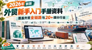 2026年新版外贸新手入门手册资料,覆盖外贸全链路与20+细分行业-KJ分享