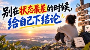 某公众号付费文章：别在状态最差的时候，给自己下结论-KJ分享