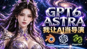 让GPT-6 Astra当导演！Higgsfield和Blender实战打造30秒玄幻精准运镜短片！-KJ分享