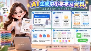 孩子的教辅别再乱买了：同步国家中小学智慧平台，AI一键生成图文教辅和试卷-KJ分享