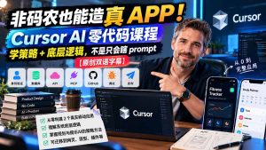 非码农也能造真 APP!Cursor AI 零代码课程:学策略 + 底层逻辑,不是只会瞎 prompt【原创双语字幕】-KJ分享