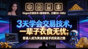 “顺势而为交易系统”3天学会交易技术,聪明软件辅助,小白也能看懂趋势交易,日入30-100U,长期稳定-KJ分享