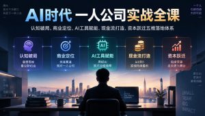 AI时代一人公司实战全课｜认知破局、商业定位、AI工具赋能、现金流打造、资本跃迁五维落地体系-KJ分享