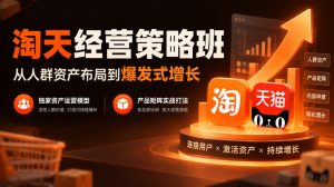 淘天经营策略班,从人群资产布局到爆发式增长,独家资产运营模型,产品矩阵实战打法-KJ分享