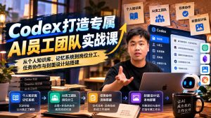 【无水印】Codex打造专属AI员工团队实战课：从个人知识库、记忆系统到岗位分工、任务协作与封面设计站搭建-KJ分享