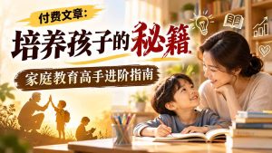 付费文章:培养孩子的秘籍,家庭教育高手进阶指南-KJ分享