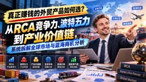 真正赚钱的外贸B2B产品如何选？从RCA竞争力、波特五力到产业价值链，系统拆解全球市场与蓝海商机分析-KJ分享