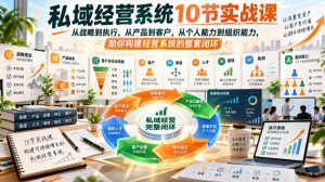 私域经营系统10节实战课，从战略到执行，从产品到客户，从个人能力到组织能力，助你构建经营系统的整套闭环-KJ分享
