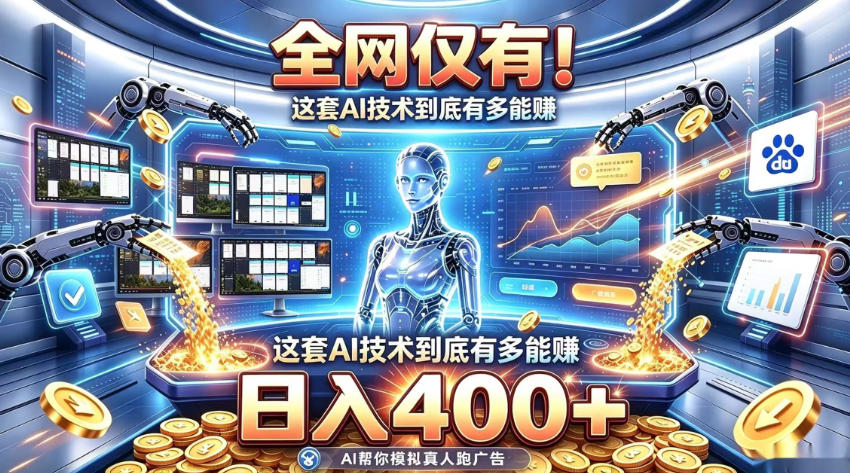 全网仅有！这套AI技术到底有多能賺，日入400+，无需人工干预，实现真正被动变现【揭秘】-KJ分享