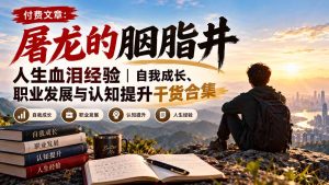 付费文章：屠龙的胭脂井人生血泪经验｜自我成长、职业发展与认知提升干货合集-KJ分享